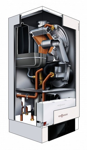 Настенный газовый конденсационный котел отопления одноконтурный Viessmann Vitodens 200-W Vitotronic 100 72,6 кВт Тип HO1B B2HAK14