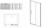 Душевая дверь Vincea Soft 120 VDS-3SO120CLGM профиль Вороненая сталь стекло прозрачное