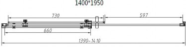 Душевой уголок Vincea Como-N 140x90 VSR-4CN9014CL профиль Хром стекло прозрачное