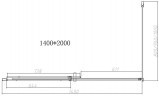 Душевой уголок Vincea Dice 140x90 VSR-4D9014CLGM профиль Вороненая сталь стекло прозрачное