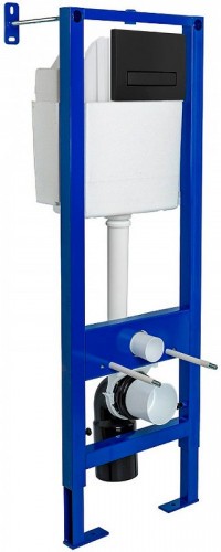 Комплект унитаза WeltWasser Merzbach 043 GL-WT 10000009939 с инсталляцией Berges Atom 410 040340 с сиденьем Микролифт и Черной матовой клавишей смыва