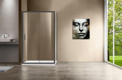 Душевой уголок Vincea Garda 120x90 VSR-1G9012CLGM профиль Вороненая сталь стекло прозрачное
