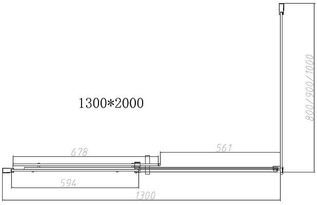 Душевой уголок Vincea Dice 130x100 VSR-4D1013CLB профиль Черный стекло прозрачное