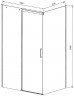 Душевой уголок Vincea Dice 150x80 VSR-4D8015CLGM профиль Вороненая сталь стекло прозрачное