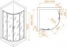 Душевой уголок RGW Passage PA-52 90x90 03085299-11 профиль Хром стекло прозрачное