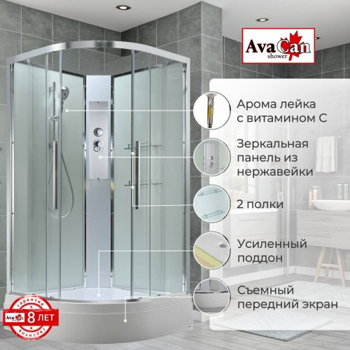 Душевая кабина EM3010NT без крыши прозрачная