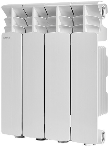 Алюминиевый секционный радиатор отопления Stout Gamma 350 / 4 секции