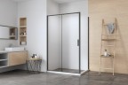 Душевой уголок Aquanet Pleasure Evo AE65-140x80-BT 140x80 324139 профиль Черный стекло прозрачное