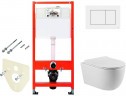 Комплект унитаза Vincea Evo Rimless VT1-34S с инсталляцией Tece Base 9400413 с сиденьем Микролифт и Белой клавишей смыва
