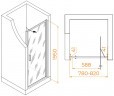 Душевая дверь RGW Stilvoll SV-05Gr 80 70320508-1510 профиль Серый стекло Ribbed