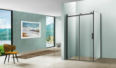 Душевой уголок Vincea Como 130x90 VSR-1C9013CLB профиль Черный стекло прозрачное