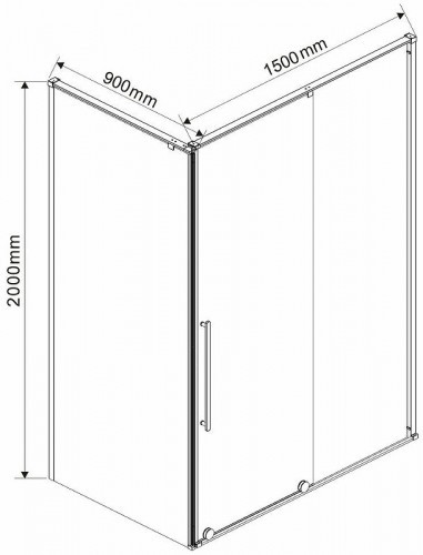 Душевой уголок Vincea Arno 150x90 VSR-1A9015CL профиль Хром стекло прозрачное