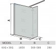 Душевая перегородка WeltWasser WW400 60G+30G 10000008001 профиль Хром стекло прозрачное