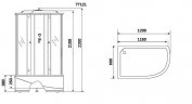 Душевая кабина Niagara Luxe 120x80 NG-7712WL с гидромассажем