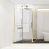 Душевой уголок Vincea Slim Soft 130x80 VSR-1SS8013CLG профиль Брашированное золото стекло прозрачное