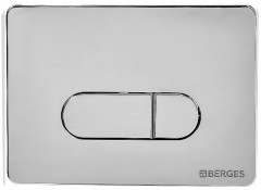 Комплект унитаза с инсталляцией Berges Novum 042450 с сиденьем Микролифт и клавишей смыва Хром глянцевый