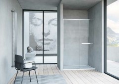 Душевая дверь Vincea Slim Soft 100 VDS-1SS100CL профиль Хром стекло прозрачное