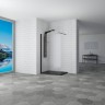 Душевая перегородка RGW Walk In WA-002B 90 35100209-24 профиль Черный стекло матовое-сатинат