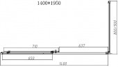 Душевой уголок Vincea Slim-N 140x80 VSR-4SN8014CGB профиль Черный стекло тонированное