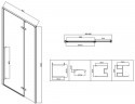 Душевая дверь Vincea Slim-N 90 VDPH-5SN900CL профиль Хром стекло прозрачное