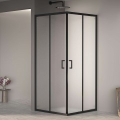 Душевой уголок RGW Passage PA-030B 80x80 3508103088-24 профиль Черный стекло матовое-сатинат