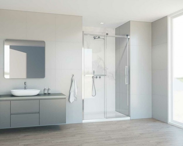 Душевая дверь Vincea Como Soft 130 VDS-1CS130CL профиль Хром стекло прозрачное