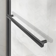 Душевой уголок Vincea Slim Soft 140x80 VSR-1SS8014CLGM профиль Вороненая сталь стекло прозрачное