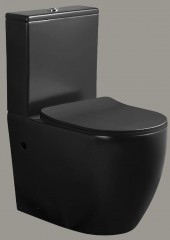 Унитаз компакт Ceruttispa Orlter MB CT9866 Черный матовый с бачком и сиденьем Микролифт