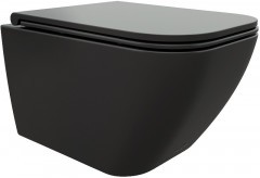 Унитаз Ceruttispa Mimi Aria MB CT8920 подвесной Черный матовый с сиденьем Микролифт
