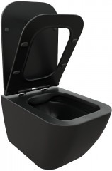 Унитаз Ceruttispa Mimi Aria MB CT8920 подвесной Черный матовый с сиденьем Микролифт