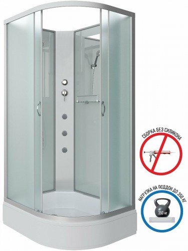 Душевая кабина Niagara Classic 100х80 L NG-33084-14LBKG с гидромассажем