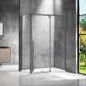 Душевой уголок Vincea Lugano 130x90 VSR-1L9013CLGM-1 профиль Вороненая сталь стекло прозрачное