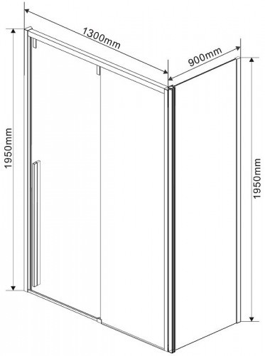 Душевой уголок Vincea Lugano 130x90 VSR-1L9013CLGM-1 профиль Вороненая сталь стекло прозрачное