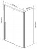 Душевой уголок Vincea Lugano 130x90 VSR-1L9013CLGM-1 профиль Вороненая сталь стекло прозрачное