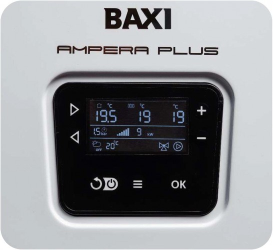 Электрический котёл отопления одноконтурный настенный Baxi Ampera Plus 36