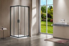 Душевой уголок Vincea Garda VSS-1G8090CLB 90х80 профиль Черный стекло прозрачное