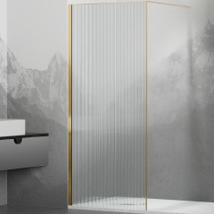 Душевая перегородка RGW Walk In WA-08G 70 06100807-156 профиль Золото брашированное стекло ребристое
