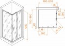 Душевой уголок RGW Passage PA-39 80x80 03083988-11 профиль Хром стекло прозрачное