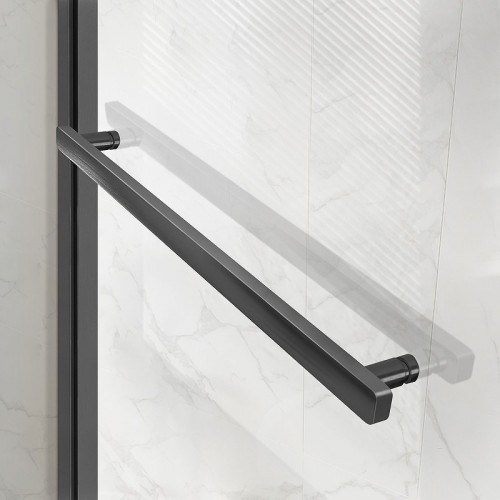 Душевой уголок Vincea Slim Soft 110x100 VSR-1SS1011CLGM профиль Вороненая сталь стекло прозрачное