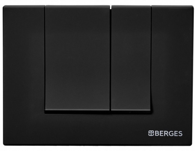 Комплект унитаза с инсталляцией Berges Floe Rimless 043230 с сиденьем Микролифт и Черной клавишей смыва