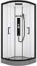Душевая кабина Black&White Galaxy 8001900 с гидромассажем профиль Черный задняя стенка Белая